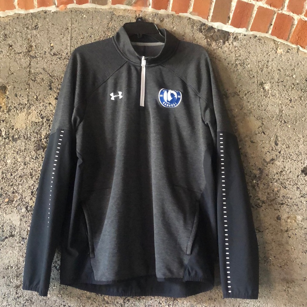 Under Armour Cold Gear 1/4 Zip, Grey/Black Sz. xl